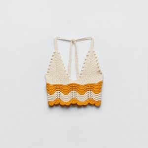 Zara Crochet Halter Crop Top